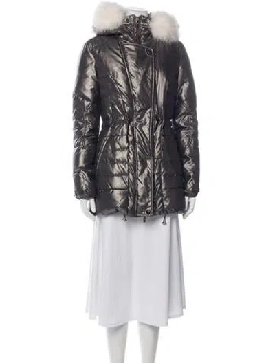 Pre-owned Gorski Down Coat In Grey