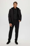 Gorski Fabric Jacket With Lamb Lining In Black