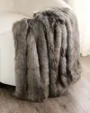 Gorski Faux Fox Throw, 60" X 72" In Brown