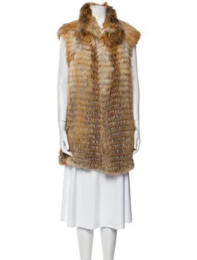 Pre-owned Gorski Fox Fur Jacket In Neutral