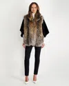 Gorski Fox Jacket With Mink Sleeves In Multi