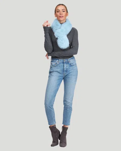 Gorski Fox Pull-through Scarf In Blue