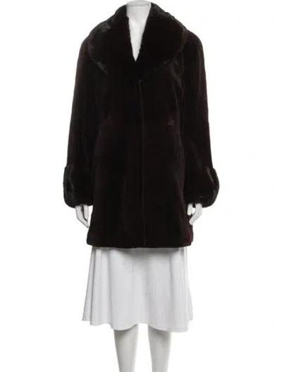 Pre-owned Gorski Fur Coat In Black