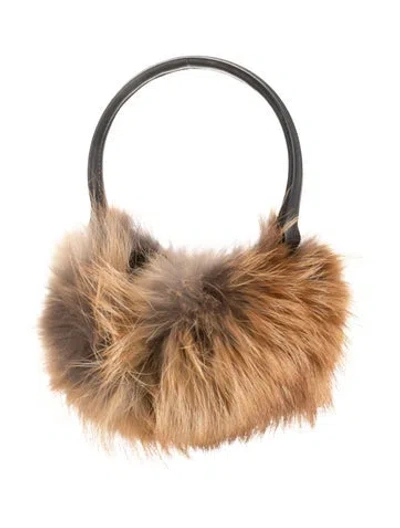 Pre-owned Gorski Fur Ear Muffs In Brown