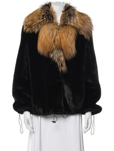 Pre-owned Gorski Fur Fur Coat In Black