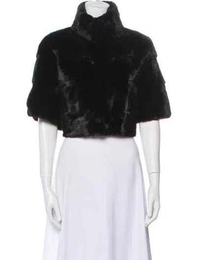 Pre-owned Gorski Fur Fur Jacket In Black