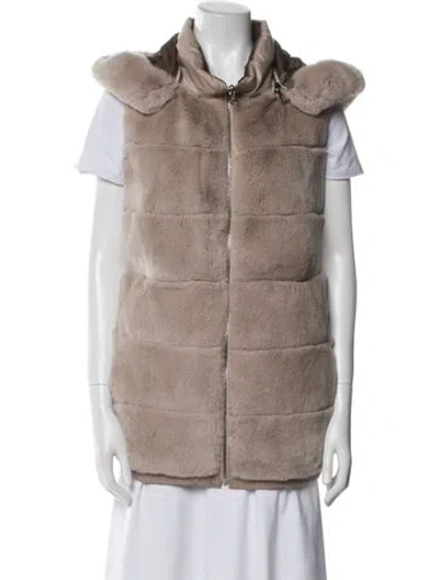 Pre-owned Gorski Fur Jacket In Neutral