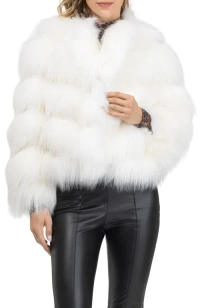 Gorski Genuine Shearling Jacket In White