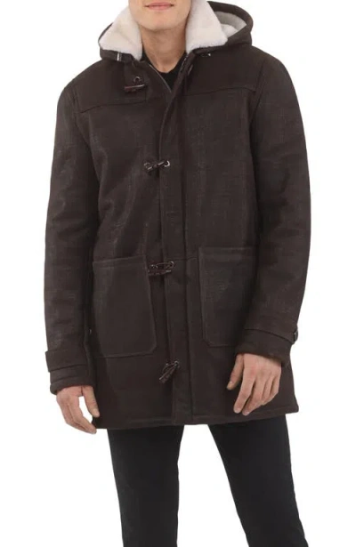 Gorski Genuine Shearling Parka In Brown