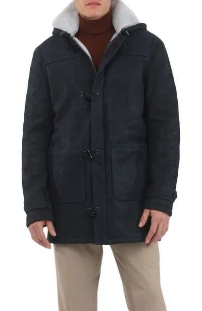 Gorski Genuine Shearling Parka In Blue
