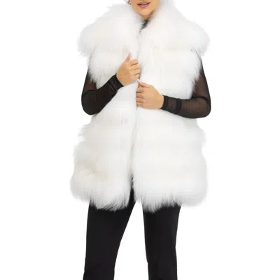 Gorski Genuine Shearling Vest In White