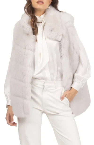 Gorski Genuine Shearling Vest, Reversible In White