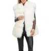 Gorski Genuine Shearling Vest In White