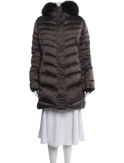 Pre-owned Gorski Goose Down Down Coat In Brown