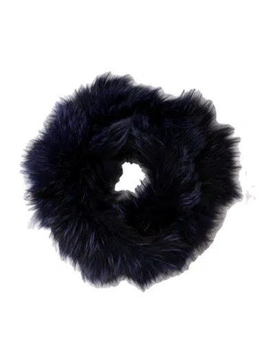 Pre-owned Gorski Gray Fox Infinity Scarf In Purple