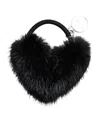 Gorski Hair Elastic With Heart Shaped Mink Fur Pompom In Black