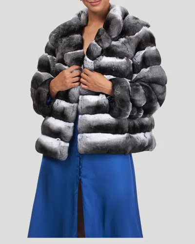Gorski Horizontal Chinchilla Jacket In Multi