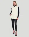 Gorski Horizontal Lamb Vest In Beige