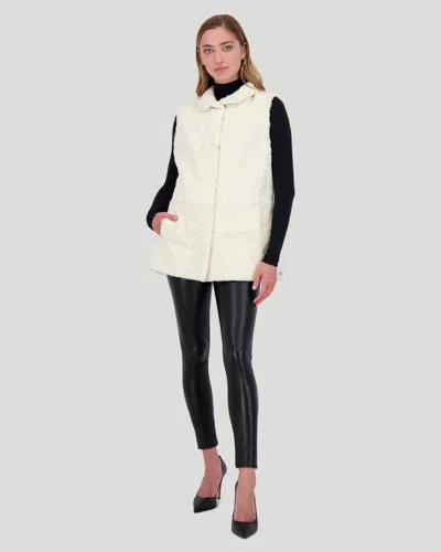 Gorski Horizontal Lamb Vest In Beige