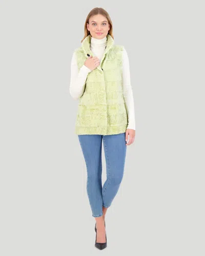 Gorski Horizontal Lamb Vest In Green