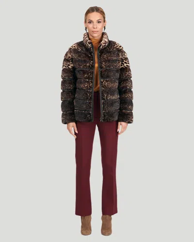 Gorski Horizontal Mink Jacket, Reversible To Down In Multi
