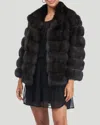 Gorski Horizontal Russian Sable Jacket In Multi