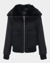 Gorski Jacket With Select Lamb Shearling Collar In Black