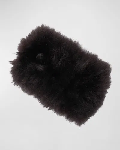 Gorski Knit Cashmere Goat Headband In Brown