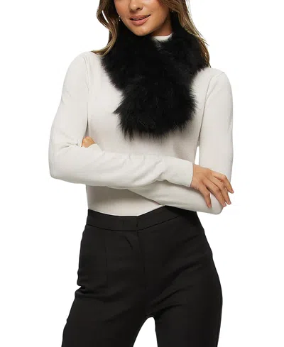Gorski Knit Cashmere Goat Pull-through Scarf In Black