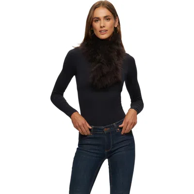 GORSKI GORSKI KNIT GENUINE SHEARLING PULL-THROUGH SCARF