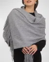 Gorski Knit Cashmere Scarf In Gray