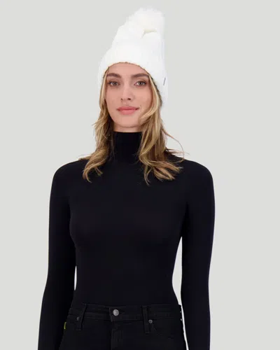 Gorski Knit Hat With Fox Pompom In Black
