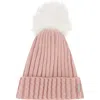 Gorski Metallic Wool-blend Knit Toscana Lamb Pom Beanie In Pink White