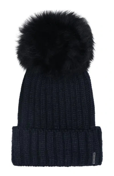 Gorski Knit Hat With Select Lamb Pom In Multi