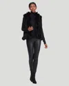 Gorski Knit Mink Ruffle Vest In Black