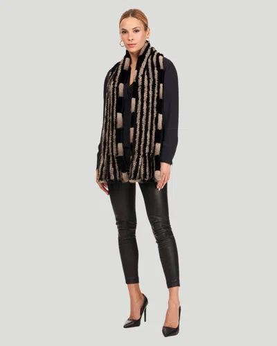 Gorski Knit Mink Stole In Multi
