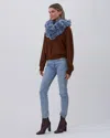 Gorski Knit Rex Rabbit Infinity Scarf In Blue