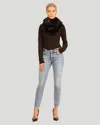 Gorski Knit Rex Rabbit Infinity Scarf In Blue