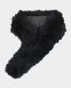 Gorski Knit Select Cashmere Goat Pull-through Scarf In Black