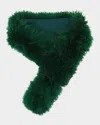 Gorski Knit Select Cashmere Goat Pull-through Scarf In Green