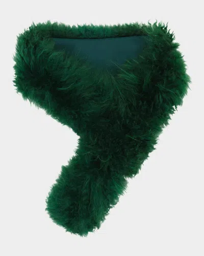 Gorski Knit Select Cashmere Goat Pull-through Scarf In Green