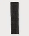 Gorski Knit Wool Fringe Stole In Black