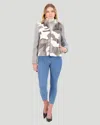 Gorski Knit Wool Jacket With Mink Front In Multi