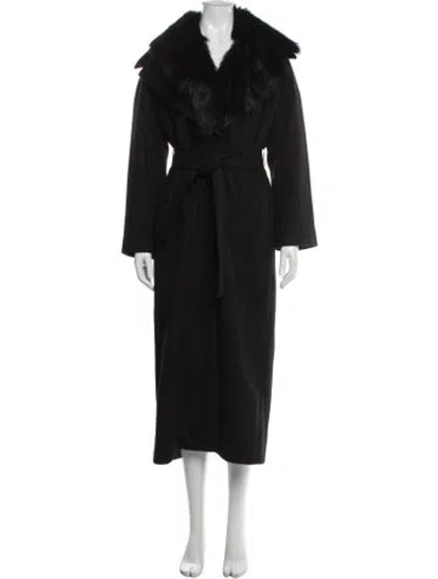 Pre-owned Gorski Lamb Fur Fur Coat In Black