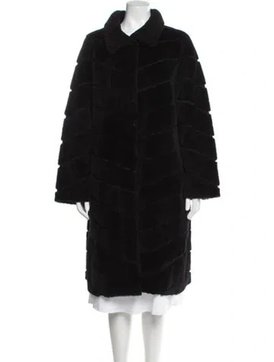 Pre-owned Gorski Lamb Fur Jacket In Black