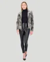 Gorski Lamb Horizontal Jacket With Knit Lining In Multi