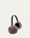 Gorski Lamb Shearling Earmuffs In Purple