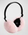 Gorski Lamb Shearling Earmuffs In Pink