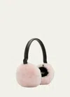 Gorski Lamb Shearling Earmuffs In Pink