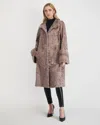 Gorski Lamb Short Coat With Mink Trim In Black